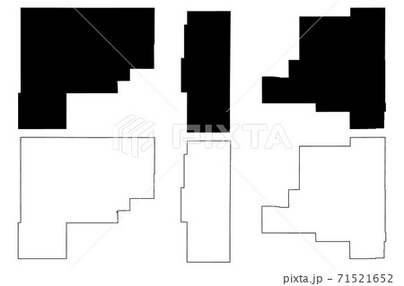 Lincoln, Lea and Guadalupe County, New Mexico (U.S. county, United States of America, USA, U.S., US) map vector illustration, scribble sketch map 71521652