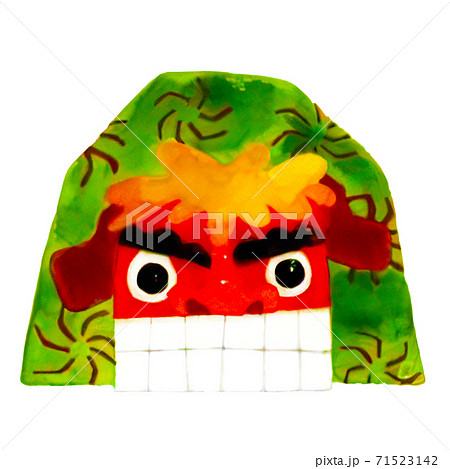 手描きの水彩風獅子舞イラストのイラスト素材