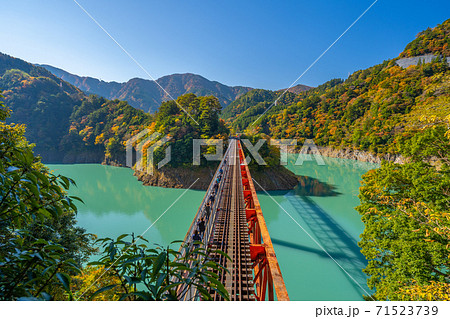 秋の奥大井湖上駅 71523739