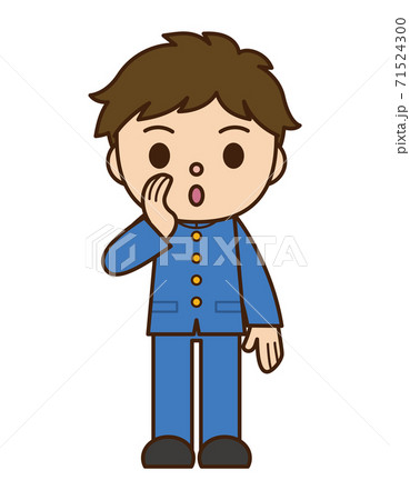 耳打ち 男子学生 学生服のイラスト素材 耳打ち 男子学生 学生服のイラスト素材