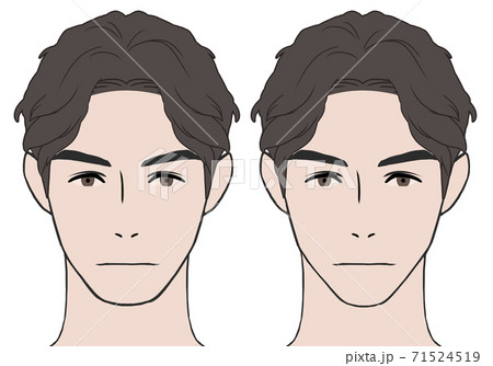 あごの細さ比較男性 71524519