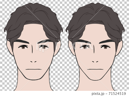 あごの細さ比較男性 71524519
