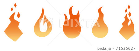 シンプルな火　燃えるエフェクト 71525627