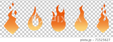 シンプルな火　燃えるエフェクト 71525627
