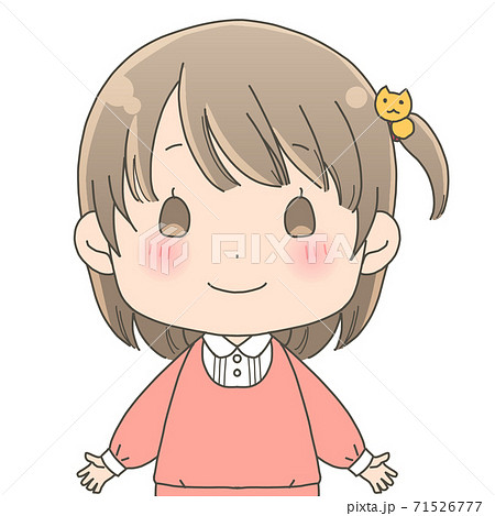 笑顔の女の子のイラスト素材 笑顔の女の子のイラスト素材