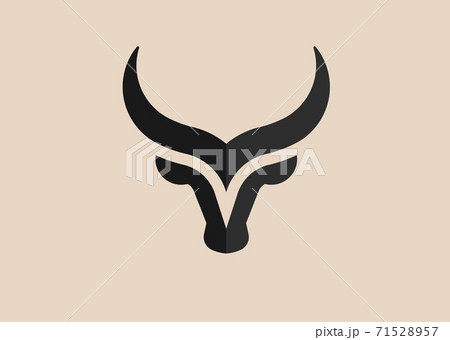 abstract simple Bull head vector logo concept abstract simple Bull head vector logo concept 71528957