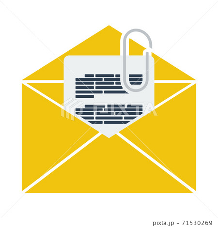 Mail With Attachment Icon Mail With Attachment Icon 71530269