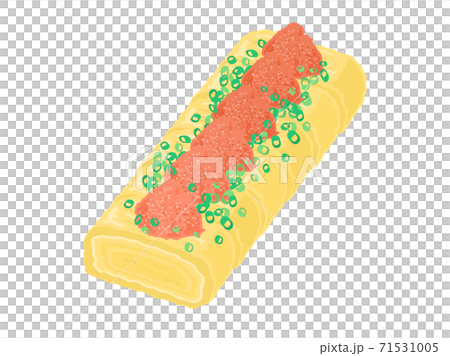 Illustration of omelet with mentaiko Illustration of omelet with mentaiko 71531005