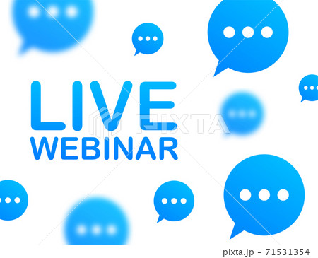 Live Webinar Button, icon, emblem, label. Vector illustration. Live Webinar Button, icon, emblem, label. Vector illustration. 71531354