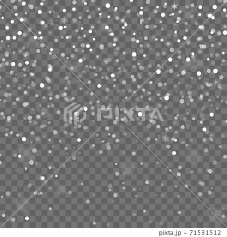 Snow christmas background. Overlay snowflakes texture. Vector frosty falling snow realistic effect Snow christmas background. Overlay snowflakes texture. Vector frosty falling snow realistic effect 71531512