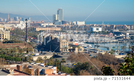 Top view of the old Port Vell, Barcelona, Catalonia, Spain Top view of the old Port Vell, Barcelona, Catalonia, Spain 71531644