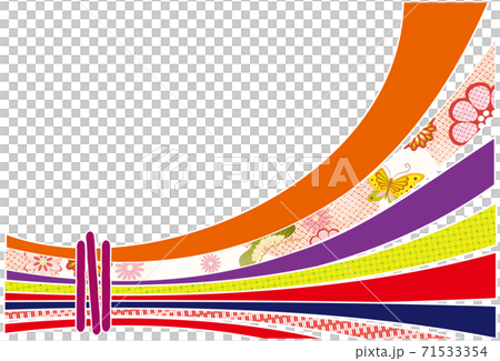 捆綁的Toshito新年賀卡背景材料 71533354