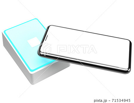 スマートフォンで電子決済するイメージ 71534945