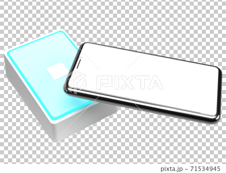 スマートフォンで電子決済するイメージ 71534945