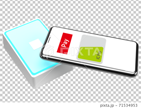 スマートフォンで電子決済するイメージ 71534953