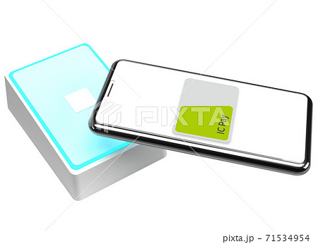 スマートフォンで電子決済するイメージ 71534954