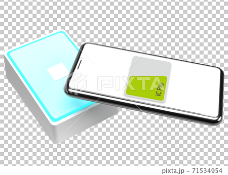 スマートフォンで電子決済するイメージ 71534954