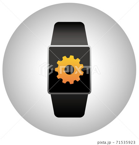 スマートウォッチのベクターイラスト 設定アイコンのイラスト素材
