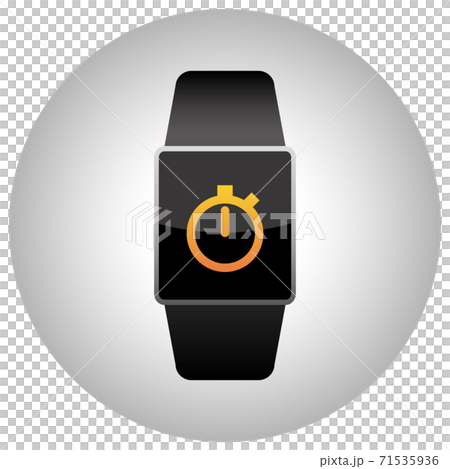 スマートウォッチのベクターイラスト ストップウォッチアイコンのイラスト素材