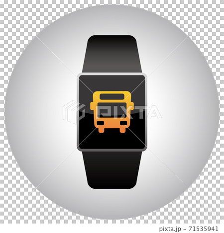 スマートウォッチのベクターイラスト バスアイコン スマートウォッチのベクターイラスト バスアイコン 71535941