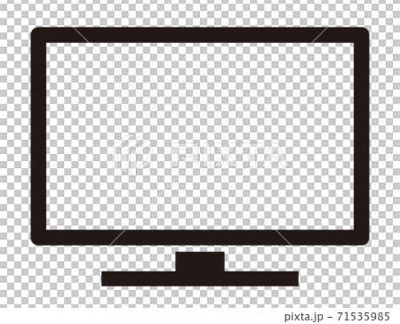 ディスプレイモニターのシンプルなアイコン/白黒 71535985