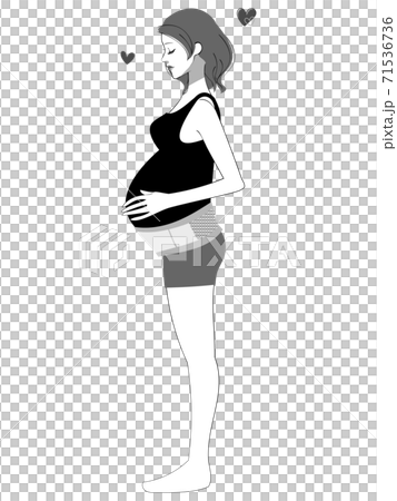 骨盤ベルトを巻いた女性 71536736
