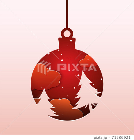 Merry Christmas Happy New Year composition in paper art style. Merry Christmas Happy New Year composition in paper art style. 71536921