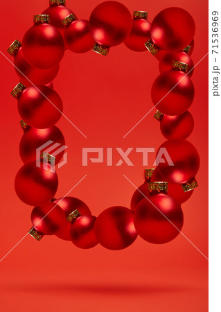 frame for the inscription on the background of Christmas toys 71536969