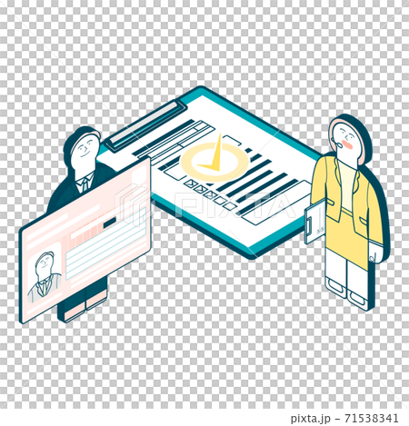 マイナンバーカード を提示する男性_本人確認 71538341