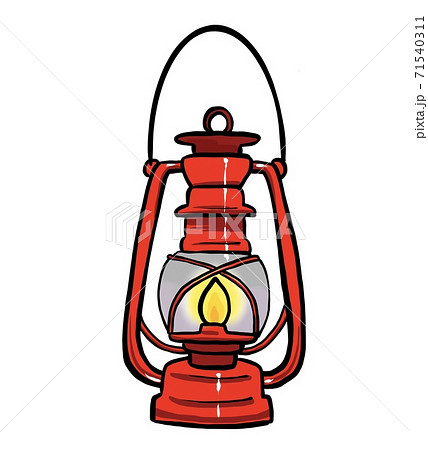 オイルランプのイラストのイラスト素材