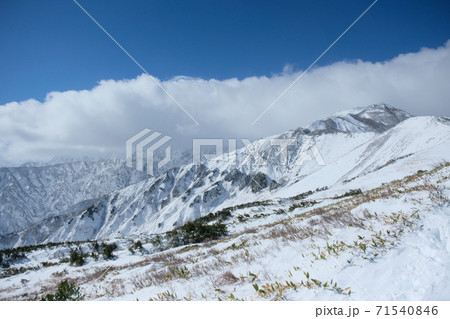 雪の北アルプス、八方尾根。 71540846