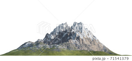 Snowy mountains Isolate on white background 3d illustration Snowy mountains Isolate on white background 3d illustration 71541379