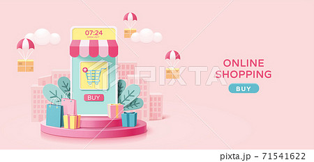 Online shopping flat design Online shopping flat design 71541622