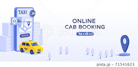 Online car booking ad design 71541623