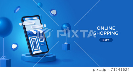 Online shopping ad design template Online shopping ad design template 71541624