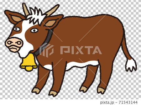 Cow with a cowbell 71543144