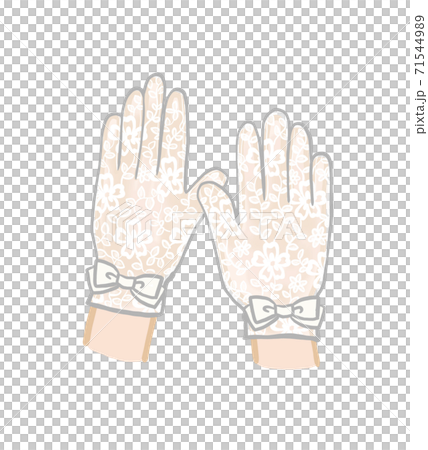 レースの手袋のイラスト(白) レースの手袋のイラスト(白) 71544989