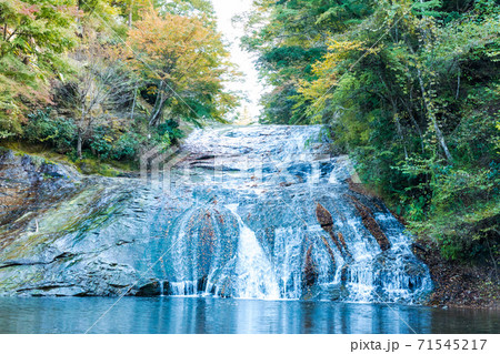(千葉県-風景)紅葉始めた養老渓谷の風景5 71545217