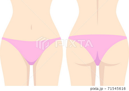 女性の腰回り 前後（線なし） 71545616