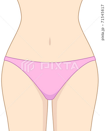 女性のウエスト(線あり) 女性のウエスト(線あり) 71545617