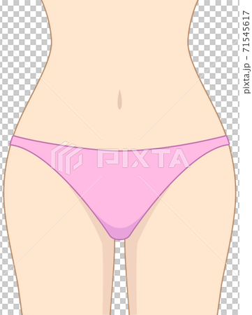 女性のウエスト(線あり) 女性のウエスト(線あり) 71545617