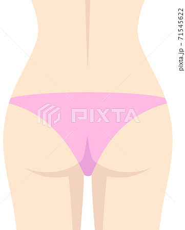 ビキニ女性の後ろ姿（線なし） 71545622