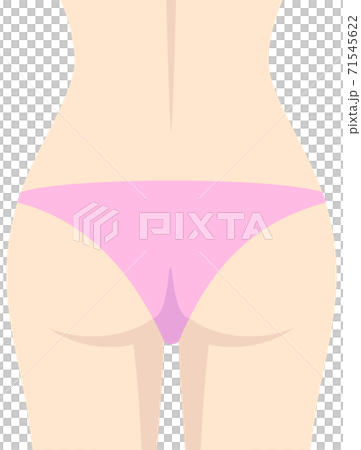 Bikini woman back view (no line) 71545622