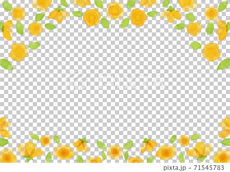 Watercolor yellow flower frame 71545783