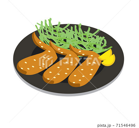 名古屋 名物 手羽先のイラスト素材