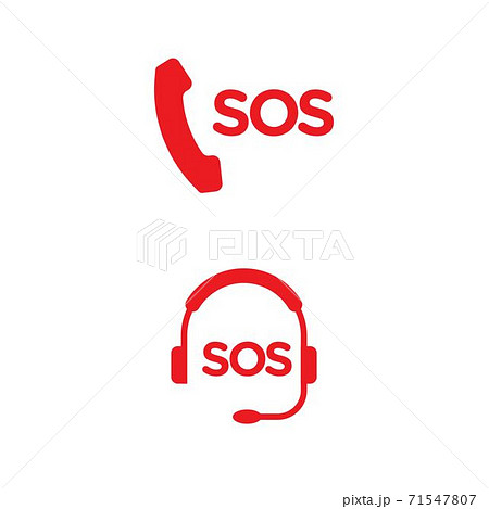 SOS Vector icon design illustration 71547807
