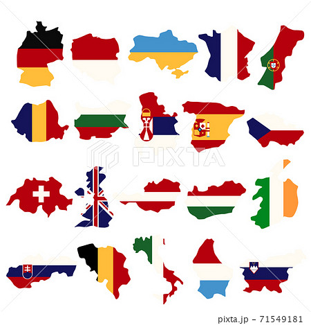 Set Interface Game Europe Flag Stock Illustration - Illustration of  element, national: 190919416