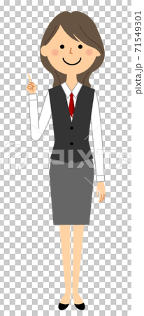 A woman in uniform wearing her finger A woman in uniform wearing her finger 71549301