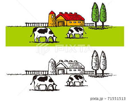 牧場のイラスト 71551513