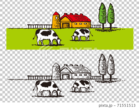 牧場のイラスト 71551513